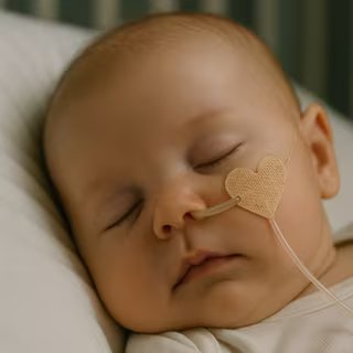Illustration générée avec IA d'un bébé atteint d'une maladie dans un hôpital. © LP, ChatGPT 